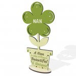 Nan Wooden Flower Mothers Day Gift Nan Birthday Gift LOVE