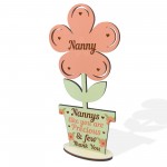 Nanny Gift Nanny Birthday Gift Wooden Flower Mothers Day Gifts