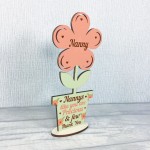 Nanny Gift Nanny Birthday Gift Wooden Flower Mothers Day Gifts