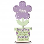 Nanny Gifts Wooden Flower Thank You Gift For Nanny Gift LOVE