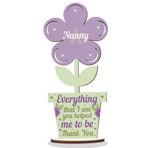 Nanny Gifts Wooden Flower Thank You Gift For Nanny Gift LOVE