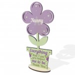 Nanny Gifts Wooden Flower Thank You Gift For Nanny Gift LOVE