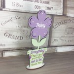 Nanny Gifts Wooden Flower Thank You Gift For Nanny Gift LOVE