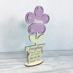 Nanny Gifts Wooden Flower Thank You Gift For Nanny Gift LOVE