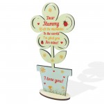 Mum Birthday Gift From Daughter Son Wooden Flower Mothers Day