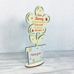 Mum Birthday Gift From Daughter Son Wooden Flower Mothers Day