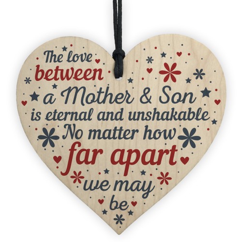 Mother And Son Gifts Wooden Heart Mothers Day Gift From Son 