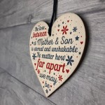 Mother And Son Gifts Wooden Heart Mothers Day Gift From Son 