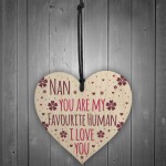 Nan Gift Wooden Heart Nan Birthday Gift Love Sign Nan CARD