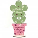 Auntie Gifts Wooden Standing Flower Auntie Birthday Gift Sister 