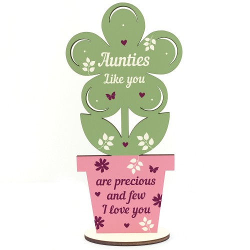 Auntie Gifts Wooden Standing Flower Auntie Birthday Gift Sister 