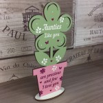 Auntie Gifts Wooden Standing Flower Auntie Birthday Gift Sister 