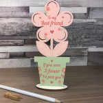 Best Friend Gift Wood Flower Best Friend Birthday Gift For Women