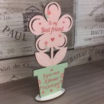 Best Friend Gift Wood Flower Best Friend Birthday Gift For Women