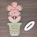 Best Friend Gift Wood Flower Best Friend Birthday Gift For Women