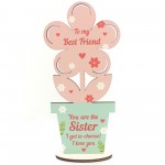 Best Friend Gifts Sister Gifts Wooden Flower Friendship Gift