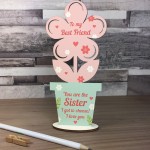 Best Friend Gifts Sister Gifts Wooden Flower Friendship Gift