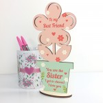 Best Friend Gifts Sister Gifts Wooden Flower Friendship Gift