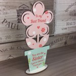 Best Friend Gifts Sister Gifts Wooden Flower Friendship Gift