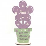 Nan Gifts Nan Birthday Gifts Wood Flower Mothers Day Gift Sign