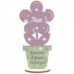 Nan Gifts Nan Birthday Gifts Wood Flower Mothers Day Gift Sign