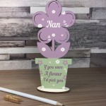 Nan Gifts Nan Birthday Gifts Wood Flower Mothers Day Gift Sign