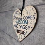 Funny Rude 50th Birthday Gift Wood Heart Funny 50th Birthday