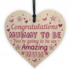 Mummy To Be Sign Baby Shower Mum Gift Wood Heart New Baby 