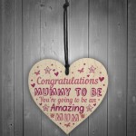 Mummy To Be Sign Baby Shower Mum Gift Wood Heart New Baby 