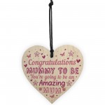 Mummy To Be Sign Baby Shower Mum Gift Wood Heart New Baby 
