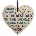 Funny Birthday Gift For Dad Rude Birthday Card For Dad Heart