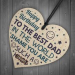 Funny Birthday Gift For Dad Rude Birthday Card For Dad Heart