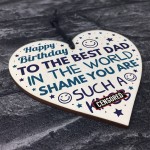 Funny Birthday Gift For Dad Rude Birthday Card For Dad Heart