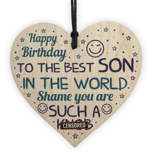 Funny Birthday Gift For Son Rude Birthday Card For Son Heart
