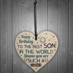 Funny Birthday Gift For Son Rude Birthday Card For Son Heart