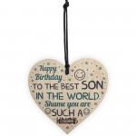 Funny Birthday Gift For Son Rude Birthday Card For Son Heart