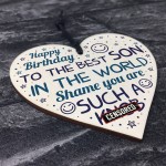 Funny Birthday Gift For Son Rude Birthday Card For Son Heart