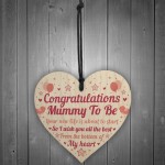 Mummy To Be Gift Wood Heart Congratulations Gift Baby Shower