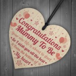 Mummy To Be Gift Wood Heart Congratulations Gift Baby Shower