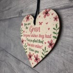 Birthday Mothers Day Gift For Nan Nanny Nan Granny Wood Heart