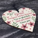 Birthday Mothers Day Gift For Nan Nanny Nan Granny Wood Heart