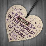 Funny Rude Mum Birthday Gift Wooden Heart Gift For Mum From Son