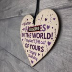 Funny Rude Mum Birthday Gift Wooden Heart Gift For Mum From Son