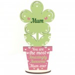 Amazing Mum Gift Wooden Flower Mum Birthday Christmas Gift 