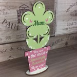 Amazing Mum Gift Wooden Flower Mum Birthday Christmas Gift 