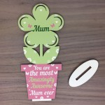 Amazing Mum Gift Wooden Flower Mum Birthday Christmas Gift 