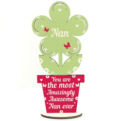 Amazing Nan Gifts Wooden Flower Nan Birthday Christmas Gifts