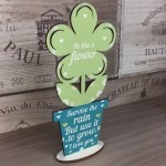 Stronger Inspirational Friendship Gift Wood Flower Birthday Gift