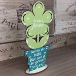 Stronger Inspirational Friendship Gift Wood Flower Birthday Gift