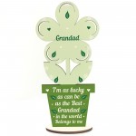 Grandad Birthday Christmas Gift Wood Flower Fathers Day Gift 